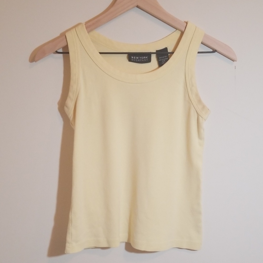 New York & Company Yellow Tank Top XS